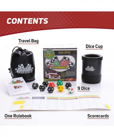 Go500 Car Racing Dice Game Racing Games for Adults and Family Table Game for Sports Fans Ages 6+ $29.79 - Dice Games