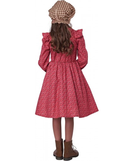 Girl's Red Frontier Settler Costume $44.09 - Kids' Costumes