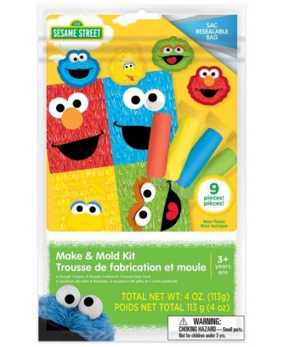 Sesame Street Dough Activity Bags 12-Pack Each Bag Includes 4 Packets of 1oz Dough 4 Dough Cutters and Character Punch-Out Sh...