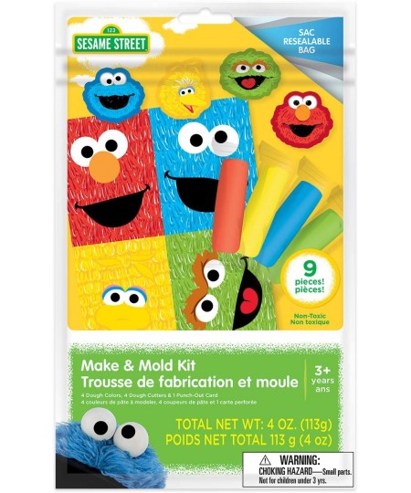 Sesame Street Dough Activity Bags 12-Pack Each Bag Includes 4 Packets of 1oz Dough 4 Dough Cutters and Character Punch-Out Sh...