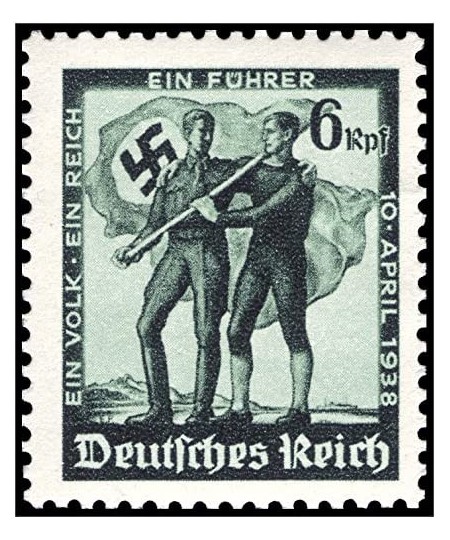 Germany 1938 WWII Austria Annexation Single Mint Postage Stamp Catalog No 484 $34.03 - Collectible Postage Stamps