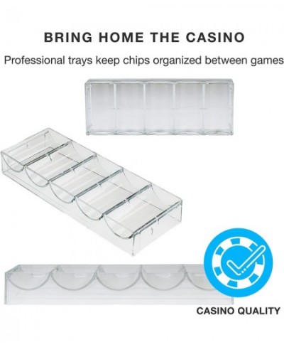 10 Clear Acrylic Poker Chip Trays | for Standard Size Chips & Clay Chips | 10 Total Trays Each Holds 100 Chips $34.23 - Casin...