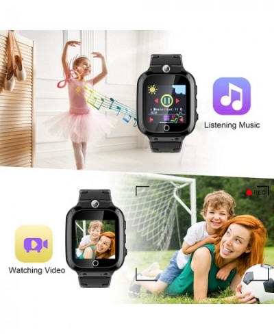 Kids Smart Watch for Boys Girls 1.44" HD Touch Screen with 14 Puzzle Games Music Player Dual Camera 12/24 hr Pedometer Flashl...