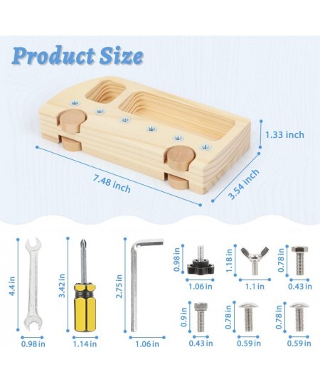 Montessori Wooden Screw Driver Board for Kids Montessori Toys for 3 Year Old Basic Skills Educational Sensory Learning Toy fo...