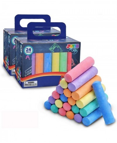 48 PCS Washable Sidewalk Chalks Set Non-Toxic Jumbo Chalk for Outdoor Art Play Painting on Chalkboard Blackboard and Playgrou...