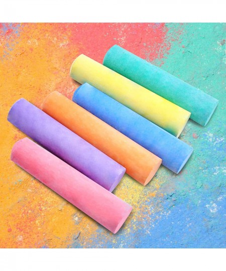 48 PCS Washable Sidewalk Chalks Set Non-Toxic Jumbo Chalk for Outdoor Art Play Painting on Chalkboard Blackboard and Playgrou...