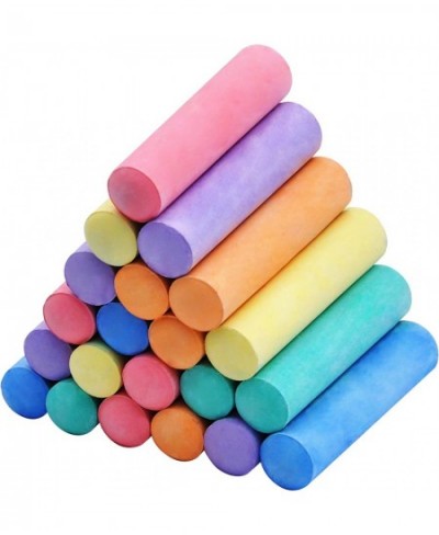 48 PCS Washable Sidewalk Chalks Set Non-Toxic Jumbo Chalk for Outdoor Art Play Painting on Chalkboard Blackboard and Playgrou...