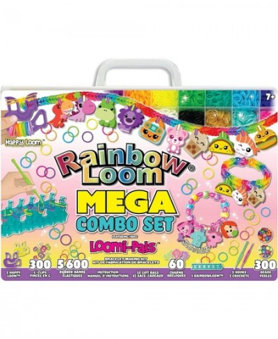 Rainbow Loom® Loomi-Pals™ MEGA Set Features 60 CUTE Assorted LP Charms the NEW RL2.0 Happy Looms Hooks Alpha & Pony Beads 560...