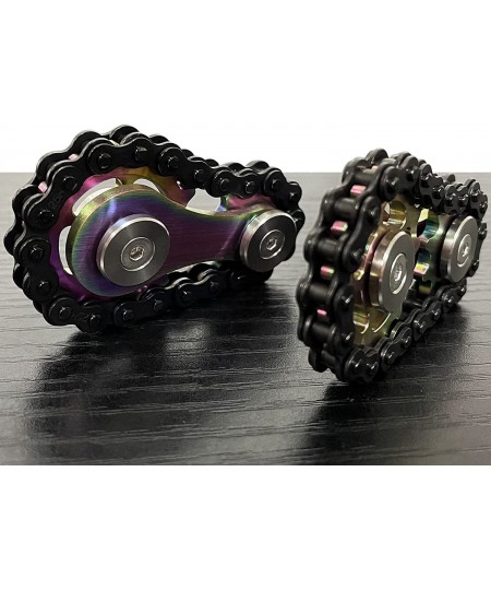 Stainless Steel Sprocket Fidgets Chain Fidget Cube Gears Linkage Bike Chain Novelty Fidget Block Kinetic Desk Toy Metal EDC F...