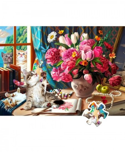 Kitten Jigsaw Puzzles 1000-Pieces: Fun Cats Animal Jigsaw Puzzles for Home Decoration 27.5" L X 19.7" W $19.07 - Jigsaw Puzzles