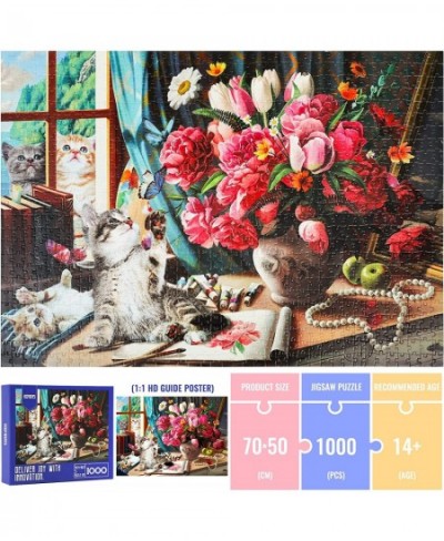 Kitten Jigsaw Puzzles 1000-Pieces: Fun Cats Animal Jigsaw Puzzles for Home Decoration 27.5" L X 19.7" W $19.07 - Jigsaw Puzzles