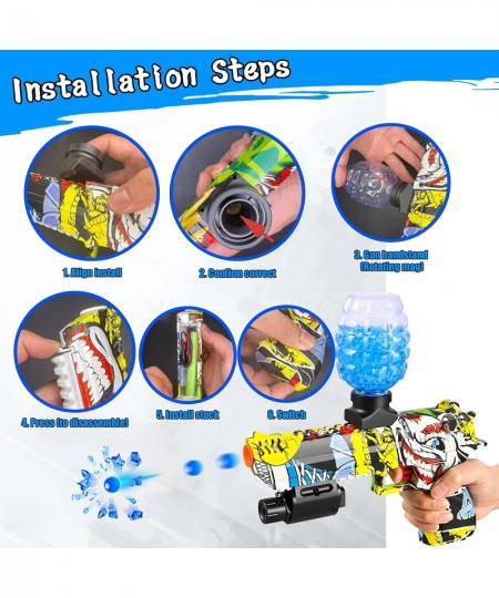 Splatter Ball Blaster Automatic Splat Blaster with 40000pcs Gel Balls for Indoor&Outdoor Activities Toy Game Backyard Team Ga...