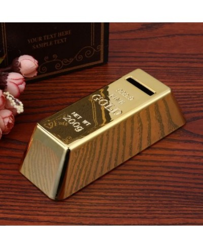 Gold Bullion Brick Coin Bank Saving Money Box $24.31 - Kids' Money Banks