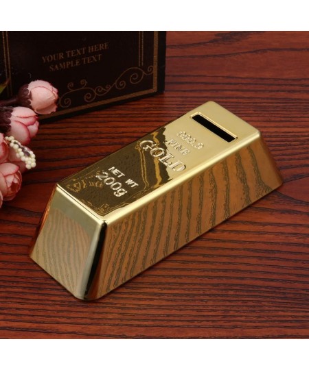 Gold Bullion Brick Coin Bank Saving Money Box $24.31 - Kids' Money Banks