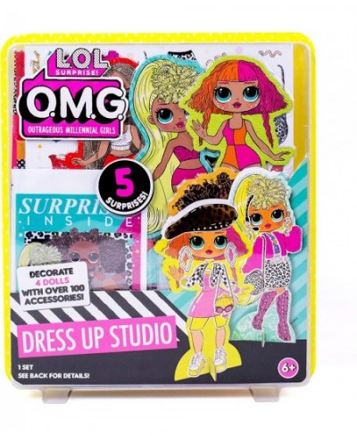 Dress Up Studio by Horizon Group USA Decorate 4 Dolls with Over 100 Accessories DIY Fashion Craft Kit Mix & Match Fabrics & P...