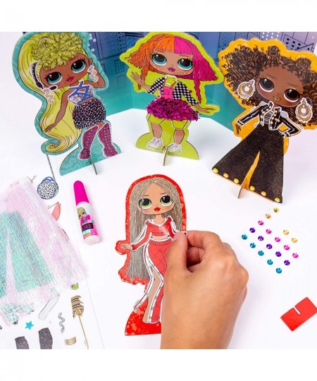 Dress Up Studio by Horizon Group USA Decorate 4 Dolls with Over 100 Accessories DIY Fashion Craft Kit Mix & Match Fabrics & P...