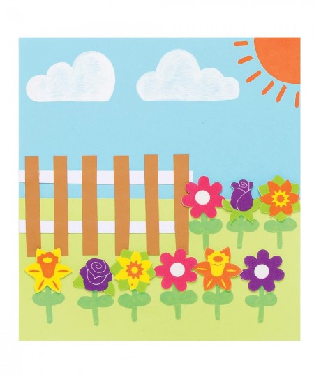 AT638 Spring Flower Foam Stickers - Pack of 120 Self-adhesives Perfect for Children to Decorate Collages and Crafts Ideal for...