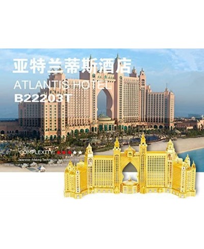 3D Metal Nano Puzzle The Atlantis Hotel Assemble Model Kits B22203T DIY 3D Laser Cut Jigsaw Toy $31.41 - 3-D Puzzles