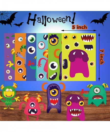 Halloween Stickers for Kids Halloween Party Games Stickers for Kids Monster Stickers 30PCS Make A Monster Stickers DIY Monste...