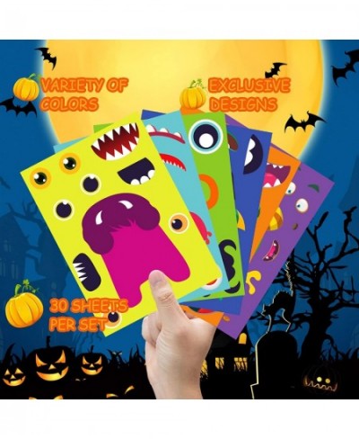 Halloween Stickers for Kids Halloween Party Games Stickers for Kids Monster Stickers 30PCS Make A Monster Stickers DIY Monste...