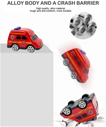 16 PCS Toy Cars Bulk Mini Diecast Vehicles Metal Play Trucks - Police Construction Ambulance Firetruck Toy Set Pack of Cars P...