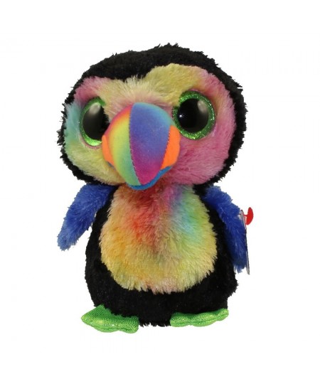 New Beanie Boos Cute BEAKS the colorful Toucan Plush Toys 6'' 15cm Plush Animals Big Eyes Eyed Stuffed Animal Soft Toys for K...