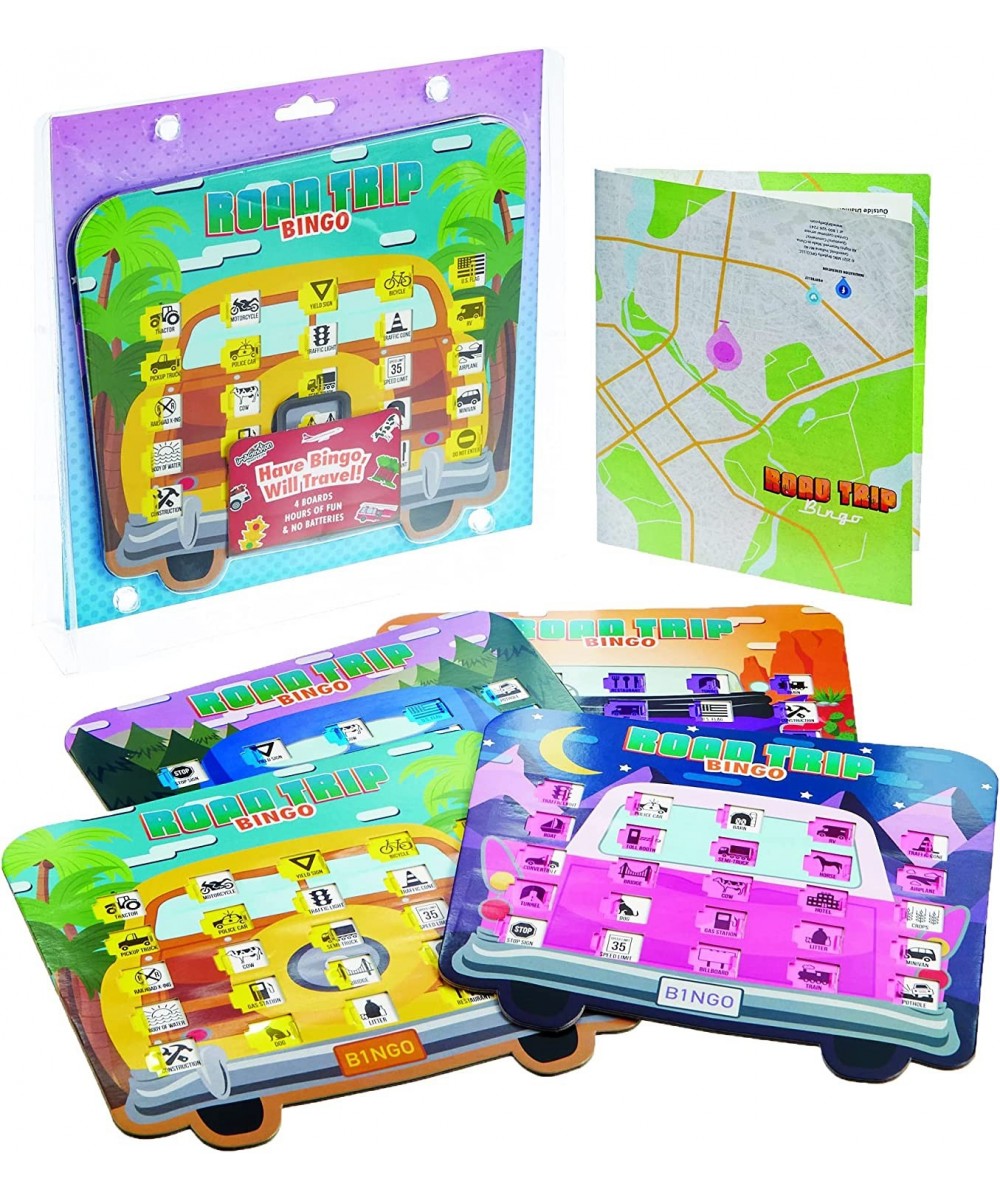 Road Trip Bingo - Road Trip Travelling Bingo Game for Families on Road Trips and Vacations - 4 Compact Bingo Boards for Easy ...