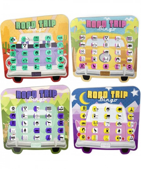 Road Trip Bingo - Road Trip Travelling Bingo Game for Families on Road Trips and Vacations - 4 Compact Bingo Boards for Easy ...