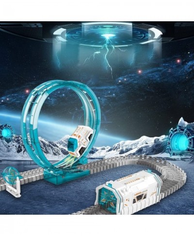 Space Toys 204 pcs Train Sets with Mini Star Projector for Kids Toy Car and 2 Astronaut Minifigures Christmas Birthday Gifts ...