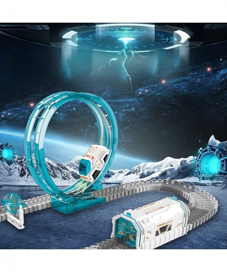 Space Toys 204 pcs Train Sets with Mini Star Projector for Kids Toy Car and 2 Astronaut Minifigures Christmas Birthday Gifts ...