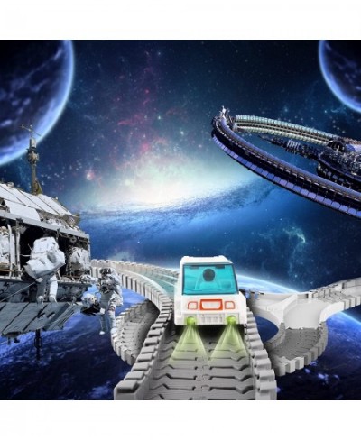 Space Toys 204 pcs Train Sets with Mini Star Projector for Kids Toy Car and 2 Astronaut Minifigures Christmas Birthday Gifts ...