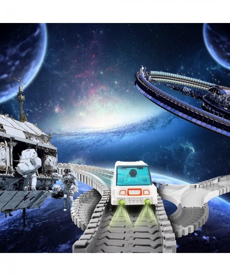 Space Toys 204 pcs Train Sets with Mini Star Projector for Kids Toy Car and 2 Astronaut Minifigures Christmas Birthday Gifts ...