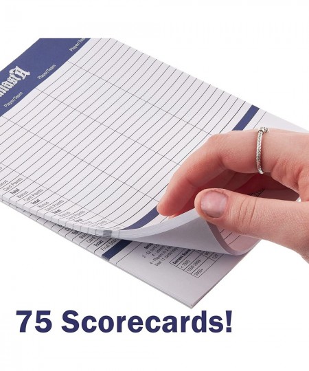 Canasta Scorecards 75-pack - 7.5" x 5.25" Large Tally Pads for Scorekeeping in Classic Canasta Family Playing Card Game - Sco...