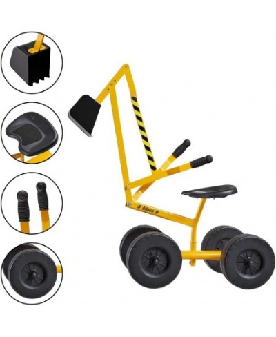 Ride On Excavator Crane with Wheels & 360° Rotation Seat Outdoor Metal Digger Toy Great for Playing Sand Dirt and Snow $93.79...