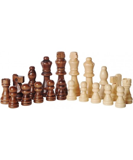 Wooden Chess Pieces Only with Storage Bags - Staunton Style Wood Chess Pieces for Indoor/Outdoor Chess Tournament. Compatible...