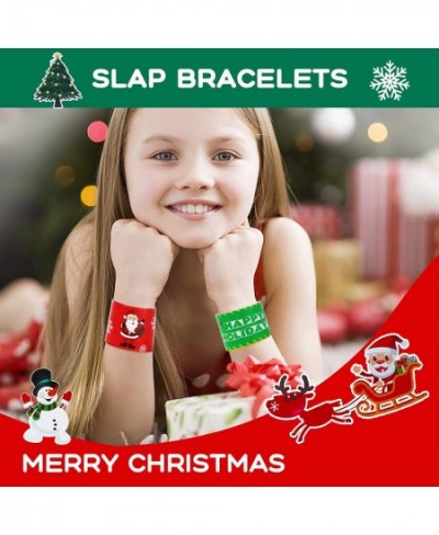 20 PCS Christmas Slap Bracelets for Kids Snap Bracelets Christmas Party Favors Gifts for Kids Treasure Box Toys for Kids Clas...