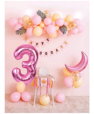 40 Inch Pink Large Numbers Balloons 0-9 Number 3 Digit Helium Balloons Foil Mylar Big Number Balloons for Birthday Party Supp...