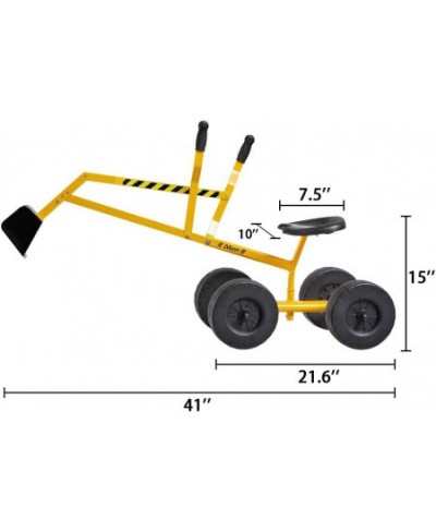 Ride On Excavator Crane with Wheels & 360° Rotation Seat Outdoor Metal Digger Toy Great for Playing Sand Dirt and Snow $93.79...