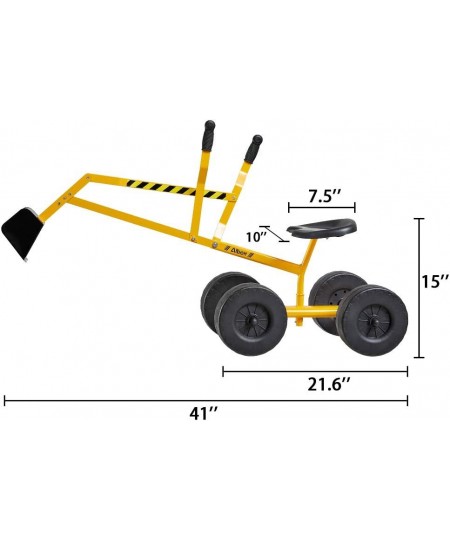 Ride On Excavator Crane with Wheels & 360° Rotation Seat Outdoor Metal Digger Toy Great for Playing Sand Dirt and Snow $93.79...