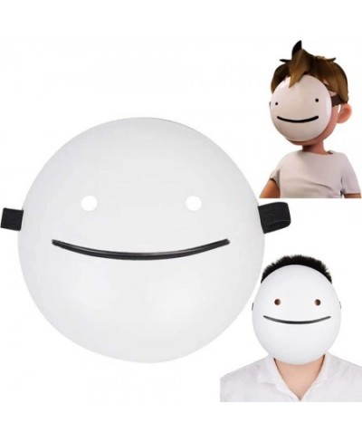 Unisex Halloween Dream Mask Anime White Smile Dream Masks Full Face Mask Helmet Cosplay Props Party Accessories 9 inch $22.22...