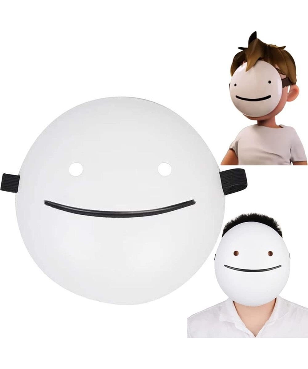 Unisex Halloween Dream Mask Anime White Smile Dream Masks Full Face Mask Helmet Cosplay Props Party Accessories 9 inch $22.22...