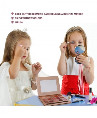 Kids Washable Makeup Kit for Girls - My First Makeup Set Eyeshadow Palette Cosmetic Kit with Mirror - Non Toxic Pretend Play ...