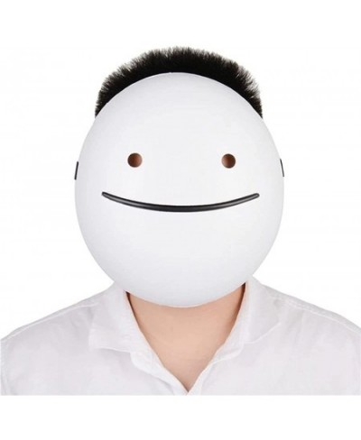 Unisex Halloween Dream Mask Anime White Smile Dream Masks Full Face Mask Helmet Cosplay Props Party Accessories 9 inch $22.22...