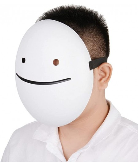 Unisex Halloween Dream Mask Anime White Smile Dream Masks Full Face Mask Helmet Cosplay Props Party Accessories 9 inch $22.22...