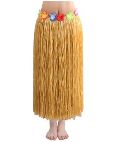 80cm Elastic Hawaiian Hula Grass Skirt with Floral Waistband $23.12 - Kids' Dress-Up Accessories