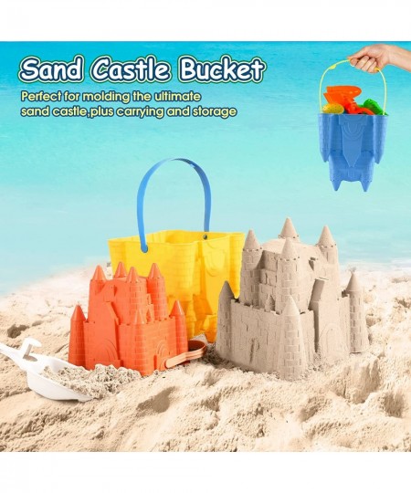 Kids Beach Sand Toys Sand Castle Building Kit Beach Bucket Sand Castle Molds for Kids Gift for Kids Toddlers Sandcastle Build...