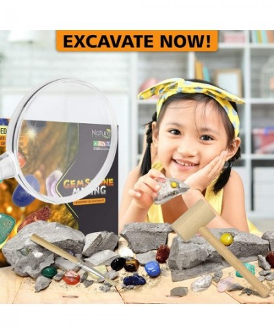 Gemstone Mining Gem Digging Kit for Kids - Gemstone Dig Kit - Discover 15 Precious Gemstones. Gem Mining Kit Adventure. Scien...