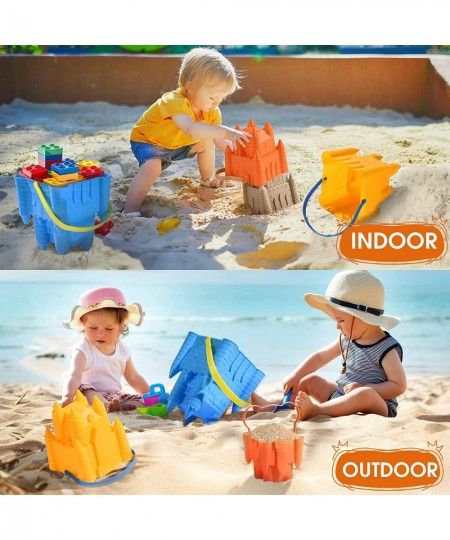 Kids Beach Sand Toys Sand Castle Building Kit Beach Bucket Sand Castle Molds for Kids Gift for Kids Toddlers Sandcastle Build...