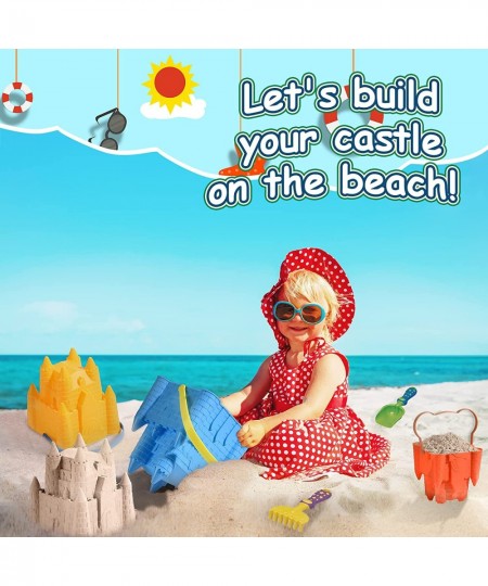 Kids Beach Sand Toys Sand Castle Building Kit Beach Bucket Sand Castle Molds for Kids Gift for Kids Toddlers Sandcastle Build...