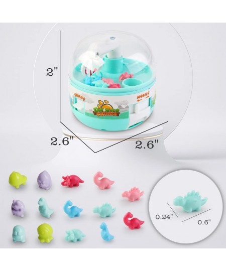 Mini Claw Machine for Kids Green 24 Tiny Stuff prizes Dinosaur Toys Claw Machine prizes Miniature Toys for Kids Birthday Gift...